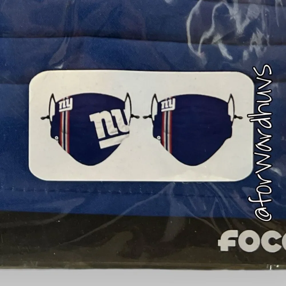 New York Giants NFL Gameday Adult Mask Set New in Package